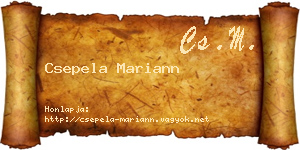 Csepela Mariann névjegykártya