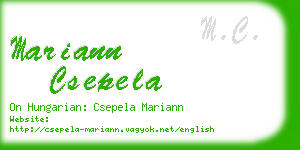 mariann csepela business card